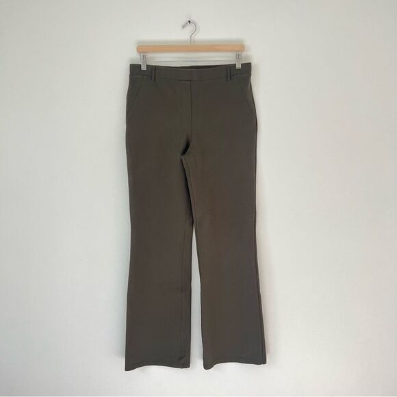 Quince Olive Green Ultra Stretch Ponte Bootcut Pull On Pants Size Large Petite - Picture 4 of 10